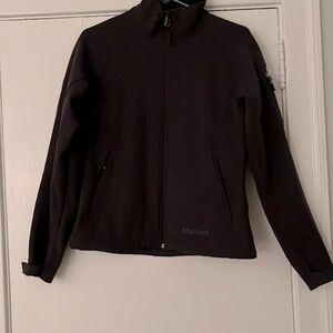 Marmot Softshell Full Zip Jacket Black MediumSmall Zipper Pockets